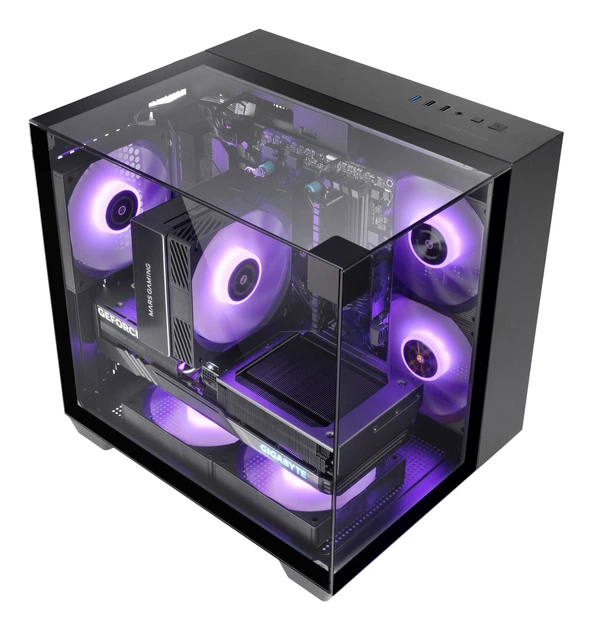 Корпус Mars Gaming MC-VISIONM / без БЖ / Micro-ATX / USB 3.0 /Black - изображение 2