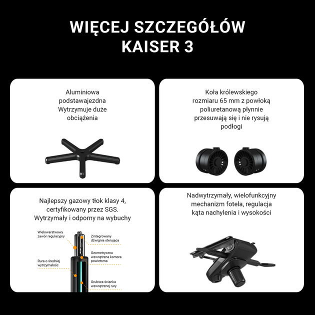 Крісло ігрове Anda Seat Kaiser 3 Size L Dark Grey (AD12YDC-L-01-GB-CF) - зображення 9