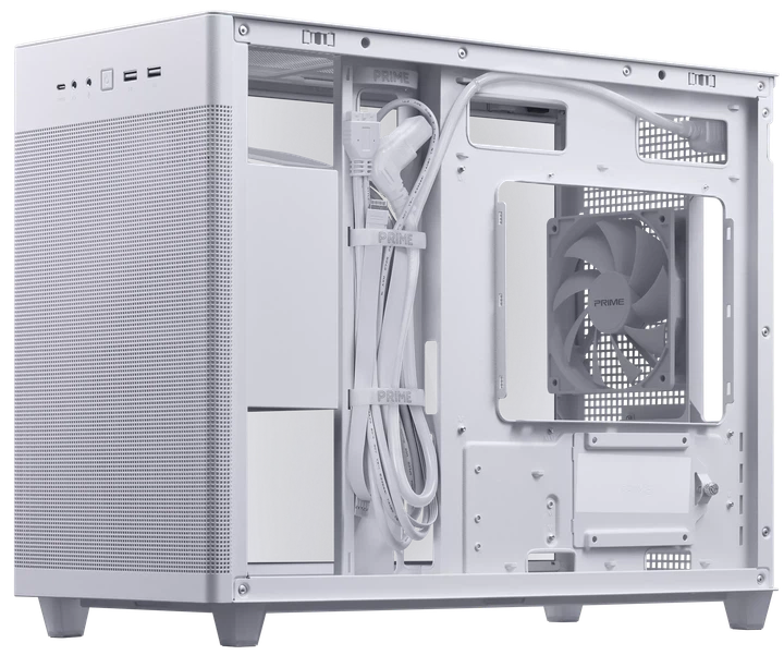 Корпус ASUS Prime AP201 Mesh TG / без БЖ / Білий - Уцінка - зображення 5