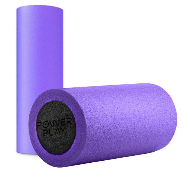 Масажний ролик (роллер) гладкий PowerPlay 4021 Fitness Roller Чорно-фіолетовий (30x15см.) - Фото 6 Масажний ролик (роллер) гладкий PowerPlay 4021 Fitness Roller Чорно-фіолетовий (30x15см.) - изображение 6
