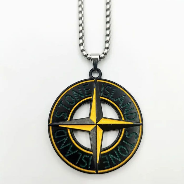Підвіска кулон на шию стон айланд ланцюжок STONE ISLAND з коробкой - зображення 3