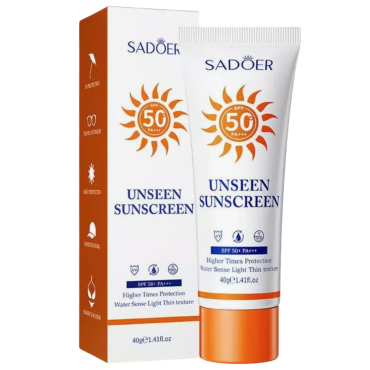 Солнцезащитный крем для лица и тела Sadoer Unseen Sunscreen SPF50+ PA+++, 40 мл (6925346331929) - Фото 1 Солнцезащитный крем для лица и тела Sadoer Unseen Sunscreen SPF50+ PA+++, 40 мл (6925346331929) - изображение 1
