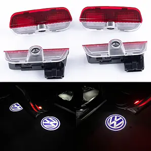 Подсветка дверей Volkswagen проекция для фольцваген WV 4 штуки на четыре двери установка в штатные места - изображение 4