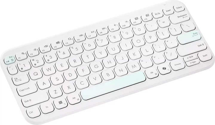 Клавіатура бездротова ASUS Marshmallow KW100 Bluetooth Iridescent White (90XB0880-BKB4F0) - зображення 3