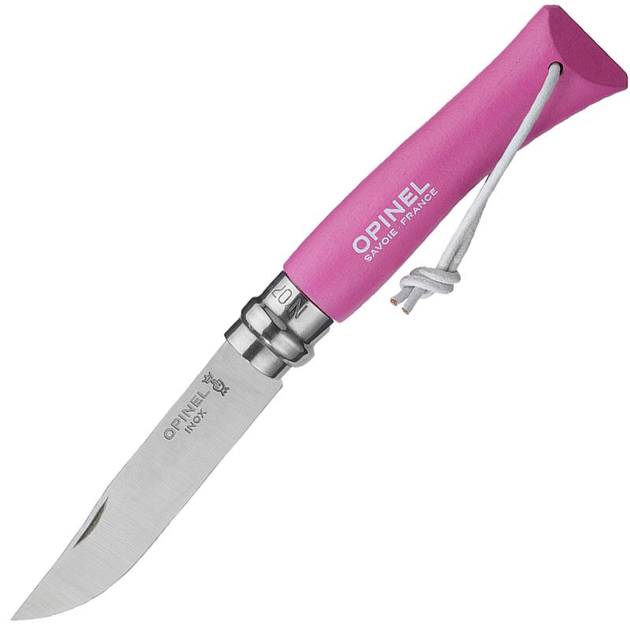 Нож складной Opinel №7 Inox Trekking (длина: 185мм лезвие: 80мм) розовый - изображение 1