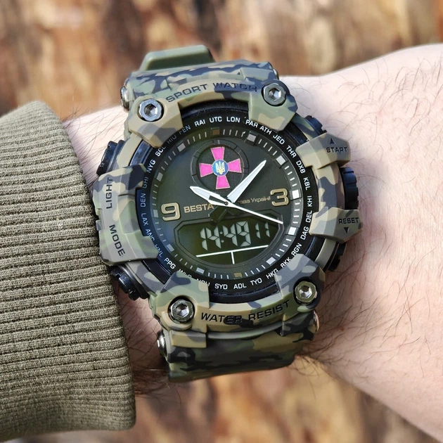 Чоловічий водостійкий спортивний тактичний годинник Besta United Brave ЗСУ - изображение 5
