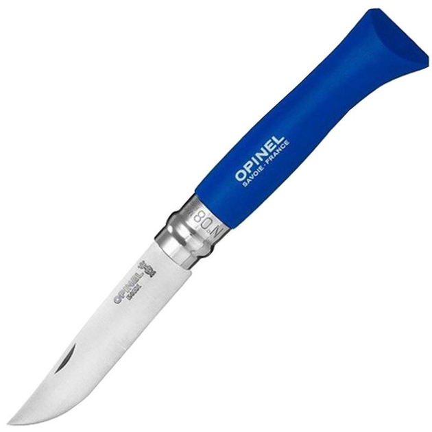 Нож складной Opinel №8 Inox (длина: 190мм лезвие: 85мм) синий в блистере - изображение 1