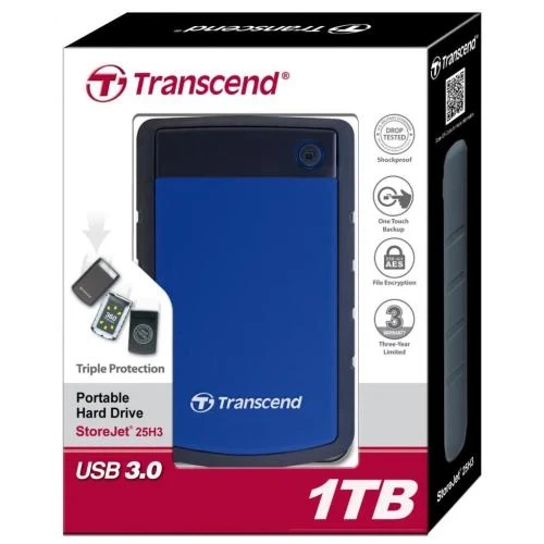 Внешний жесткий диск 1Tb Transcend StoreJet 25H3, Navy Blue (TS1TSJ25H3B) - изображение 5