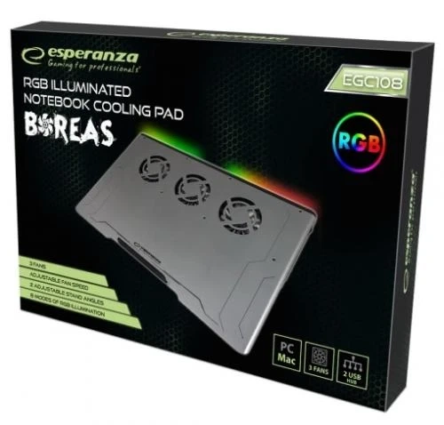 Подставка для ноутбука до 17" Esperanza "Boreas", Grey (EGC108) - Фото 5 Подставка для ноутбука до 17" Esperanza "Boreas", Grey (EGC108) - изображение 5
