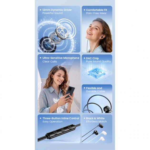 Наушники Vention Echo Lite USB-C In-Ear Wired Black (GBBBAV) - изображение 4