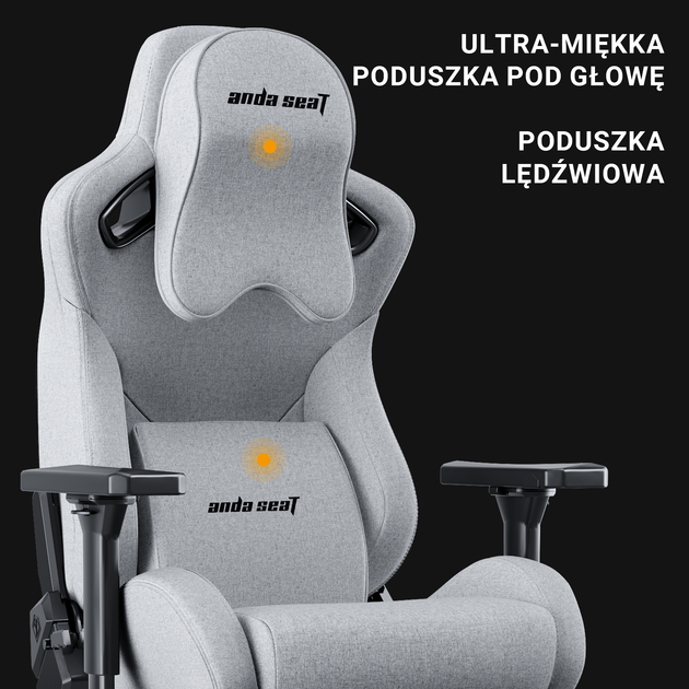 Fotel gamingowy Anda Seat Kaiser 2 XL Dark Gray Fabric (AD12YXL-17-GB-F) - Zdjęcie 17 Fotel gamingowy Anda Seat Kaiser 2 XL Dark Gray Fabric (AD12YXL-17-GB-F) - obraz 17