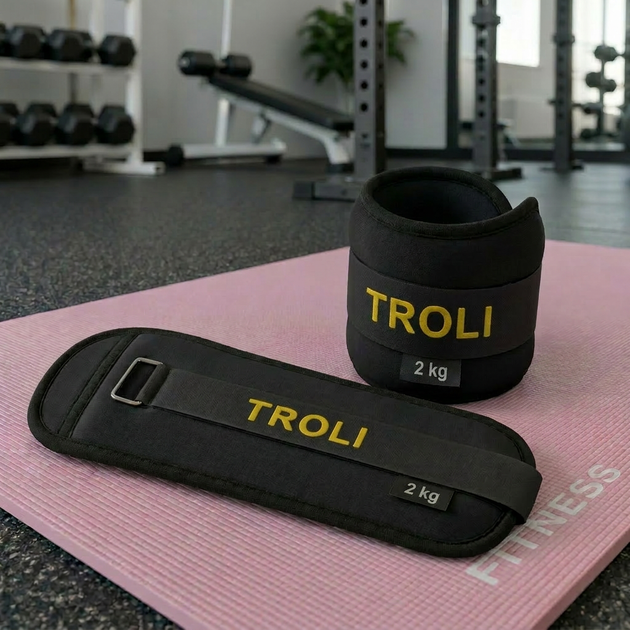 Утяжелители черные 4кг для рук и ног SP-Sport Troli 3911 комплектация 2шт по 2кг Black - изображение 7
