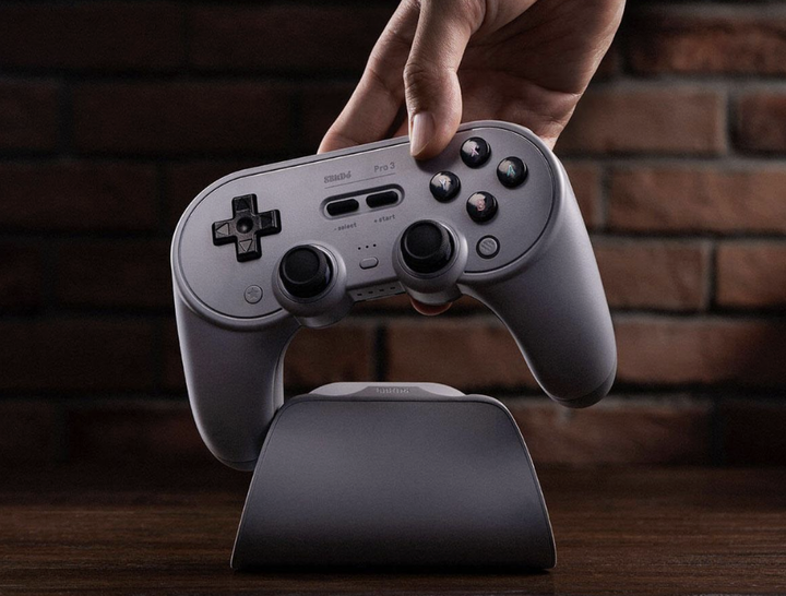 Геймпад 8BitDo Pro 3 Bluetooth Gray бездротовий для PC / Switch / Android / iOS / macOS з док-станцією (RET00854) - зображення 4