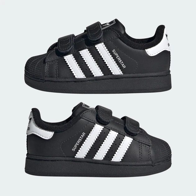 Дитячі Кросівки Superstar II Comfort Closure Kids adidas JI3991 24 (24 EUR) чорний (4067888296266) - зображення 8