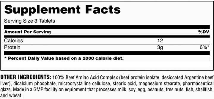 Suplement diety Universal 100% Beef Aminos 400 tabletek (39442110664) - obraz 2
