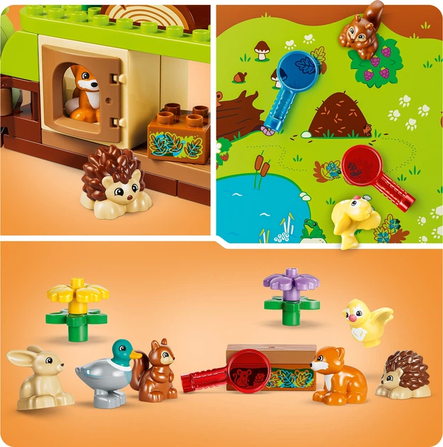Конструктор LEGO DUPLO Town Ліс відкриттів із дикими тваринами 131 деталь (10480) - зображення 8