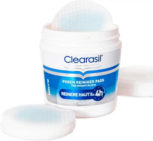 Очищающие диски для лица Clearasil Porenreiniger Pads от прыщей и черных точек 65 шт - изображение 2