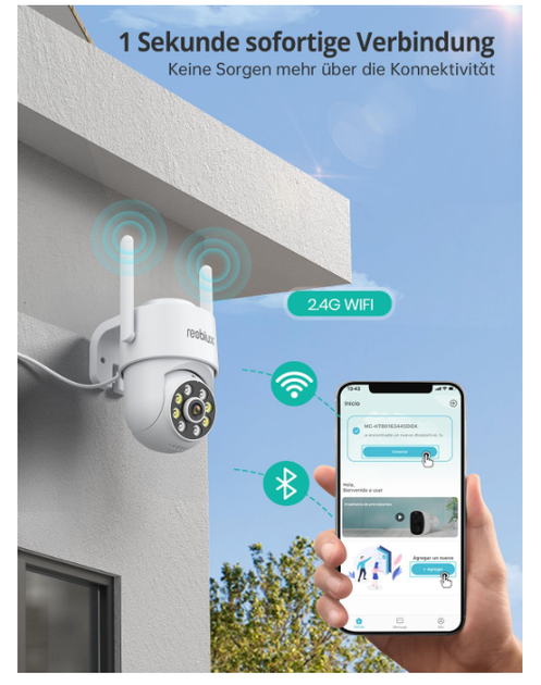 Wi-Fi камера видеонаблюдения 1080P для дома и улицы, цветное ночное видение, датчик движения, сигнализация, двусторонний звук - Фото 3 Wi-Fi камера видеонаблюдения 1080P для дома и улицы, цветное ночное видение, датчик движения, сигнализация, двусторонний звук - изображение 3