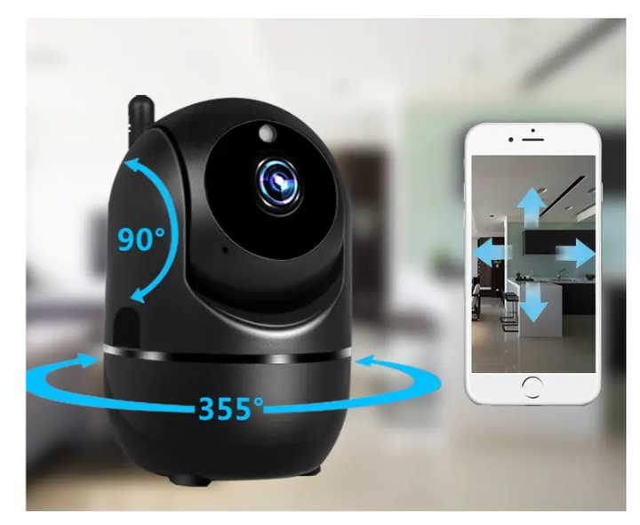 WiFi камера видеонаблюдения AI SHIWOJIA 1080P / 2MP, Tuya Smart Life, поворотная IP камера с датчиком движения, ночное видение - изображение 3