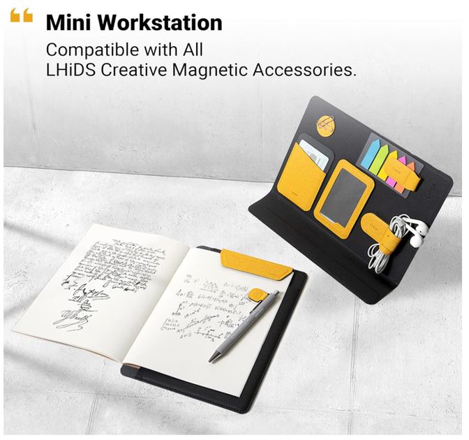 Органайзер-фолио LHiDS Creative A5 2.0 3в1 | бизнес портмоне с магнитными аксессуарами, чехол для блокнота, клипборд и настольный - изображение 6