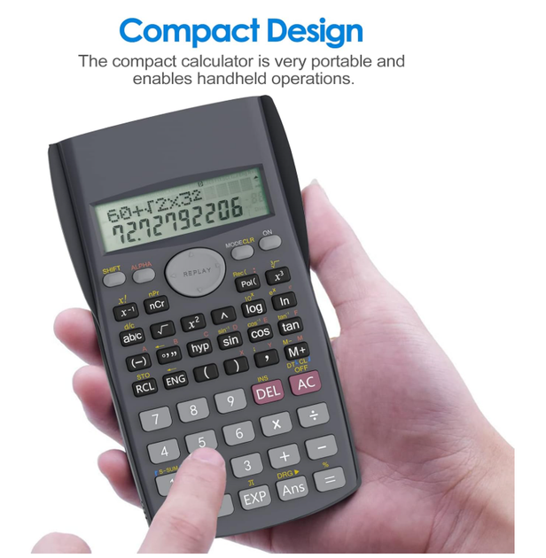 Научный калькулятор Helect 2-Line Engineering Science Calculator | Школьный и офисный калькулятор для математики и инженерии - изображение 4