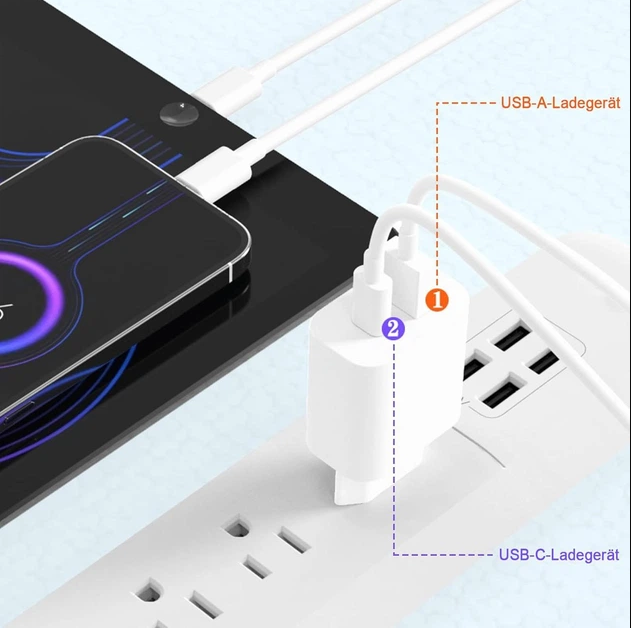 Зарядное устройство MFi 20W PD для iPhone (2 шт) + USB-C to Lightning кабель 2м, быстрая зарядка iPhone 14/13/12/11 - Фото 6 Зарядное устройство MFi 20W PD для iPhone (2 шт) + USB-C to Lightning кабель 2м, быстрая зарядка iPhone 14/13/12/11 - изображение 6