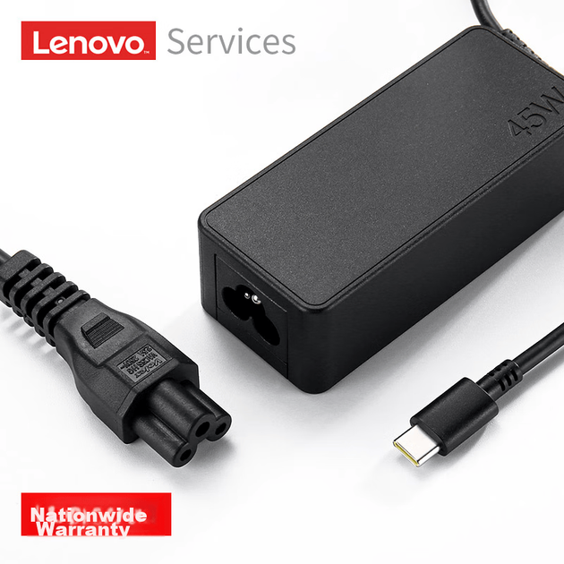 Зарядний пристрій Lenovo оригінальний USB-C 45Вт для X280 T480S X13 L14 - зображення 8