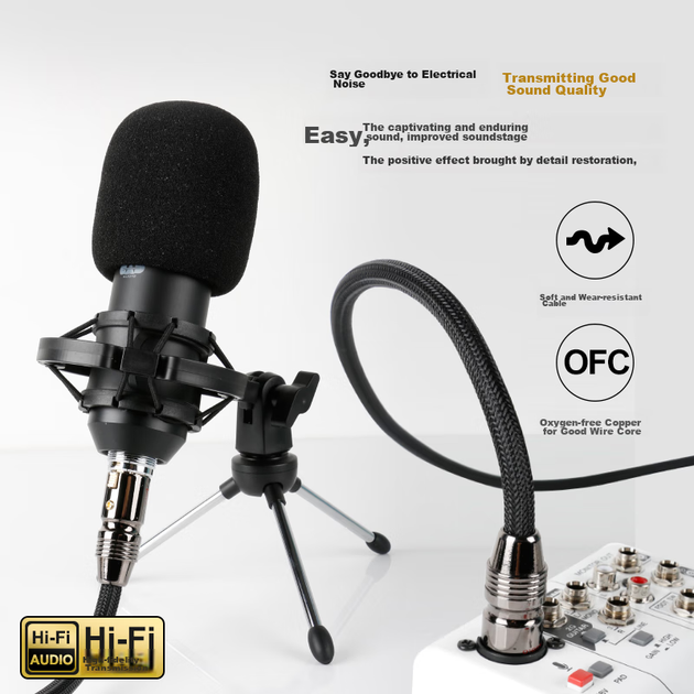 Микрофонный кабель XLR SKW ZD-01 2 м Black - изображение 2
