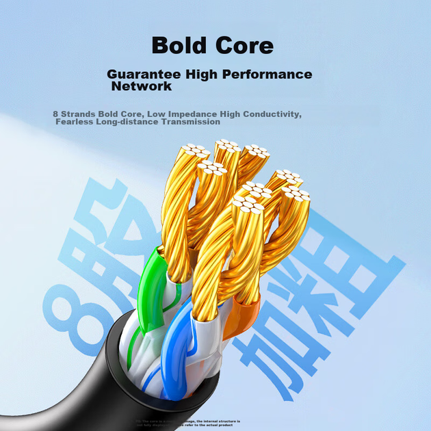 Ethernet-кабель UGREEN Cat6, гігабітний, високошвидкісний, для домашнього комп'ютера, ноутбука, маршрутизатора та відеоспостереження, 8-жильний патч-корд, чорний, 30 м, артикул 20168 - Фото 7 Ethernet-кабель UGREEN Cat6, гігабітний, високошвидкісний, для домашнього комп'ютера, ноутбука, маршрутизатора та відеоспостереження, 8-жильний патч-корд, чорний, 30 м, артикул 20168 - зображення 7