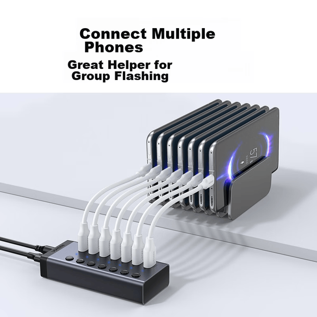 USB 3.0 концентратор-разветвитель UGREEN, высокоскоростная док-станция расширения, удлинительный кабель для жесткого диска, клавиатуры и мыши ноутбука и настольного компьютера с адаптером питания 12 В 2 А. - изображение 7