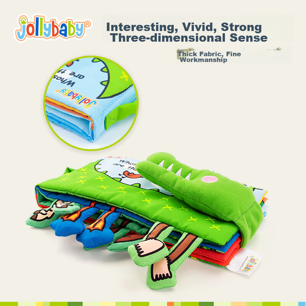 Детская тканевая книжка Jollybaby для раннего развития, от 0 до 18 месяцев, игрушка для жевания, износостойкая, 3D, для чтения, когнитивных тренировок, подарочная коробка. - Фото 3 Детская тканевая книжка Jollybaby для раннего развития, от 0 до 18 месяцев, игрушка для жевания, износостойкая, 3D, для чтения, когнитивных тренировок, подарочная коробка. - изображение 3