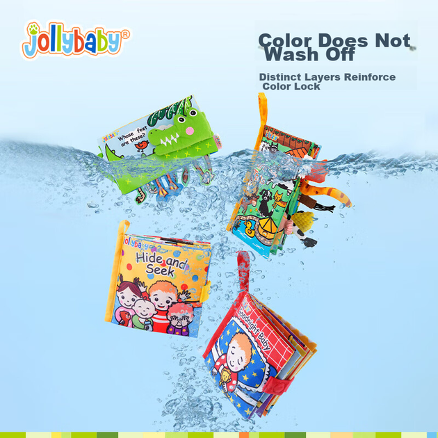 Детская тканевая книжка Jollybaby для раннего развития, от 0 до 18 месяцев, игрушка для жевания, износостойкая, 3D, для чтения, когнитивных тренировок, подарочная коробка. - Фото 5 Детская тканевая книжка Jollybaby для раннего развития, от 0 до 18 месяцев, игрушка для жевания, износостойкая, 3D, для чтения, когнитивных тренировок, подарочная коробка. - изображение 5