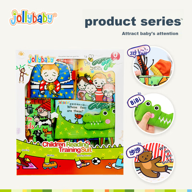 Детская тканевая книжка Jollybaby для раннего развития, от 0 до 18 месяцев, игрушка для жевания, износостойкая, 3D, для чтения, когнитивных тренировок, подарочная коробка. - Фото 6 Детская тканевая книжка Jollybaby для раннего развития, от 0 до 18 месяцев, игрушка для жевания, износостойкая, 3D, для чтения, когнитивных тренировок, подарочная коробка. - изображение 6