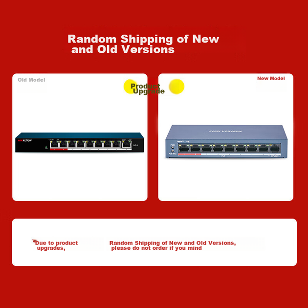 Комутатор HIKVISION DS-3E0109SP некерований 8 портів PoE, для відеоспостереження - зображення 2