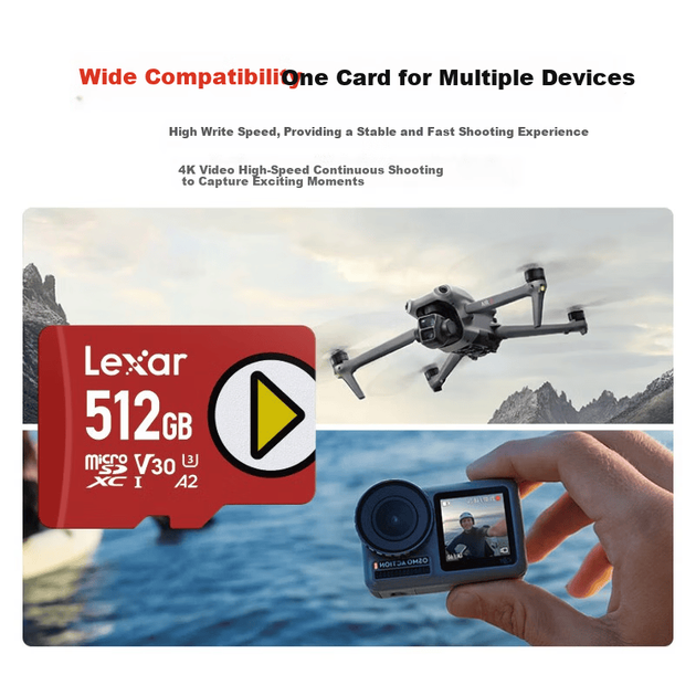 Карта памяти Lexar PLAY microSDXC 512GB UHS-I U3 V30 A2 (LMSPLAY512G-BNNNC) - изображение 3