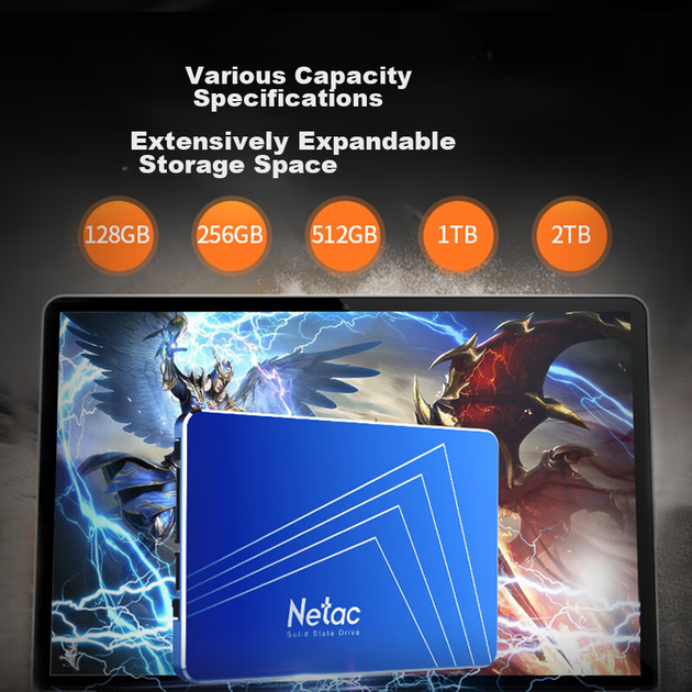 Твердотельный накопитель Netac SSD 1 ТБ, интерфейс SATA 3.0, серия N550S Ultra Light, основной компонент для модернизации компьютера. - Фото 6 Твердотельный накопитель Netac SSD 1 ТБ, интерфейс SATA 3.0, серия N550S Ultra Light, основной компонент для модернизации компьютера. - изображение 6