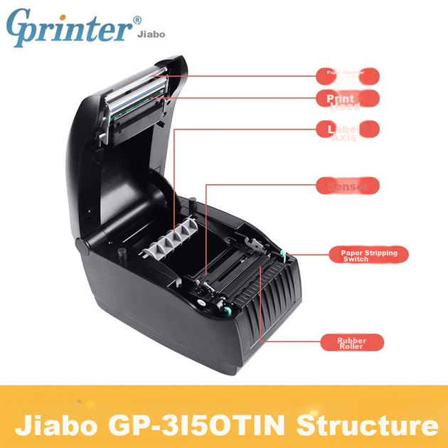 Термопринтер штрихкодов Gprinter GP-3150TIN для компьютера, самоклеящиеся этикетки с QR-кодом. Цена. - изображение 5