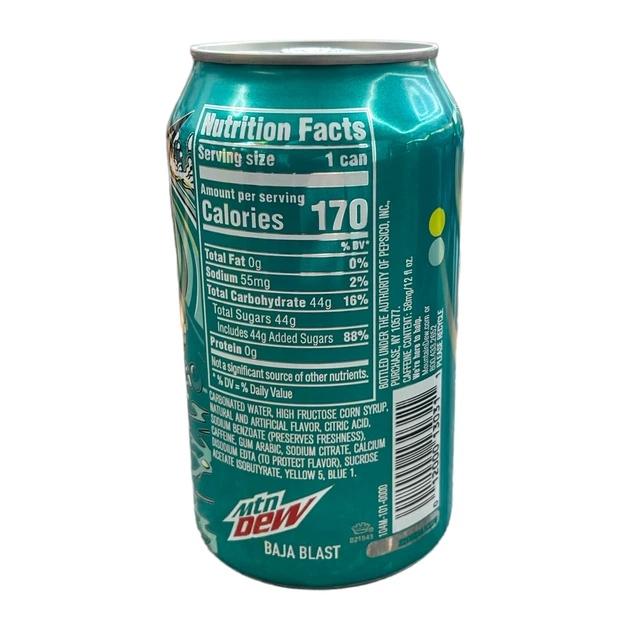 Газована вода Mountain Dew Baja Blast Лайм Апельсин Ананас 355мл - зображення 2