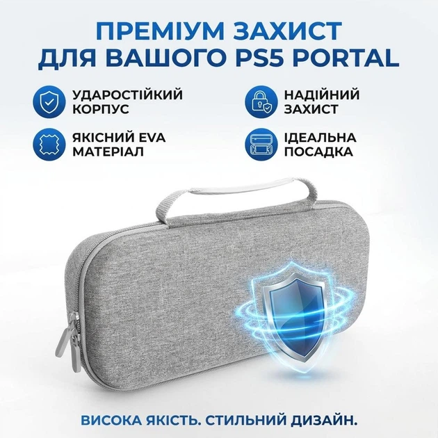 Кейс для PS5 Portal EVA защитный чехол для консоли и аксессуаров портативная сумка 32×15×8 см - Фото 3 Кейс для PS5 Portal EVA защитный чехол для консоли и аксессуаров портативная сумка 32×15×8 см - изображение 3