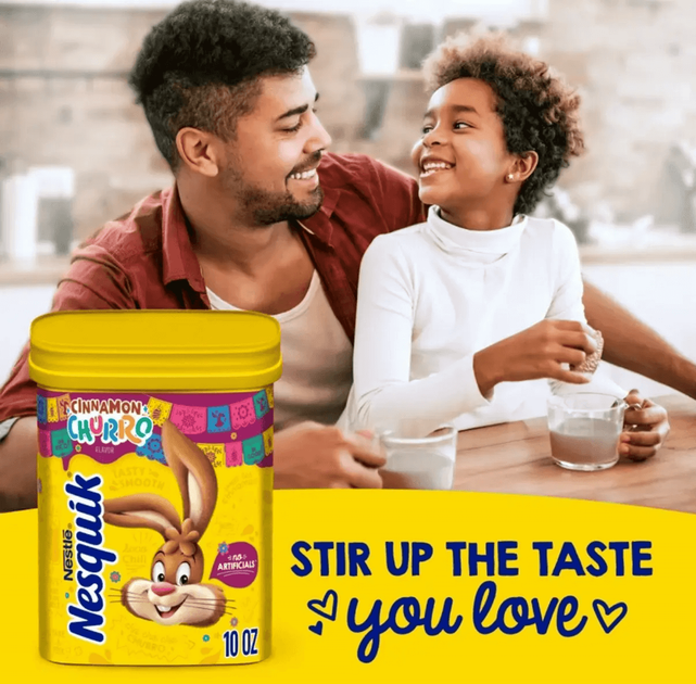 Какао Nestle Nesquik Cinnamon Churro Flavor Powder Drink Mix Чуррос с корицей 285г - изображение 4