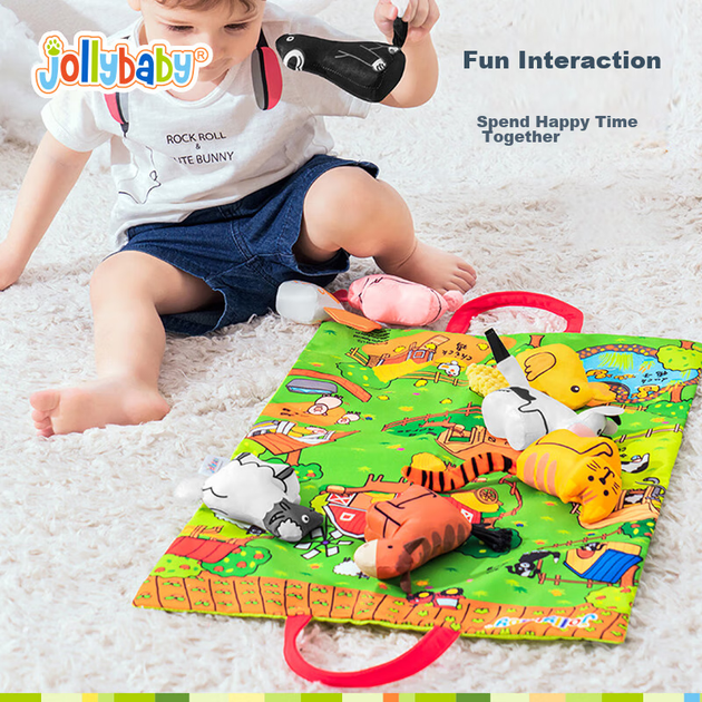 Игрушка для раннего развития Jollybaby 0-1 Year Old Baby 0-1 Year Old Touch And Feel 3D Cloth Book Gift Box, Farm 3D Cloth Book Gift Box - Фото 4 Игрушка для раннего развития Jollybaby 0-1 Year Old Baby 0-1 Year Old Touch And Feel 3D Cloth Book Gift Box, Farm 3D Cloth Book Gift Box - изображение 4