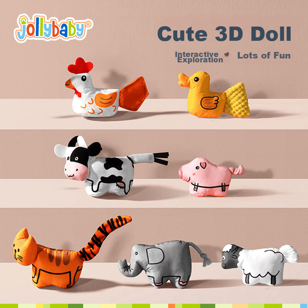 Игрушка для раннего развития Jollybaby 0-1 Year Old Baby 0-1 Year Old Touch And Feel 3D Cloth Book Gift Box, Farm 3D Cloth Book Gift Box - Фото 5 Игрушка для раннего развития Jollybaby 0-1 Year Old Baby 0-1 Year Old Touch And Feel 3D Cloth Book Gift Box, Farm 3D Cloth Book Gift Box - изображение 5