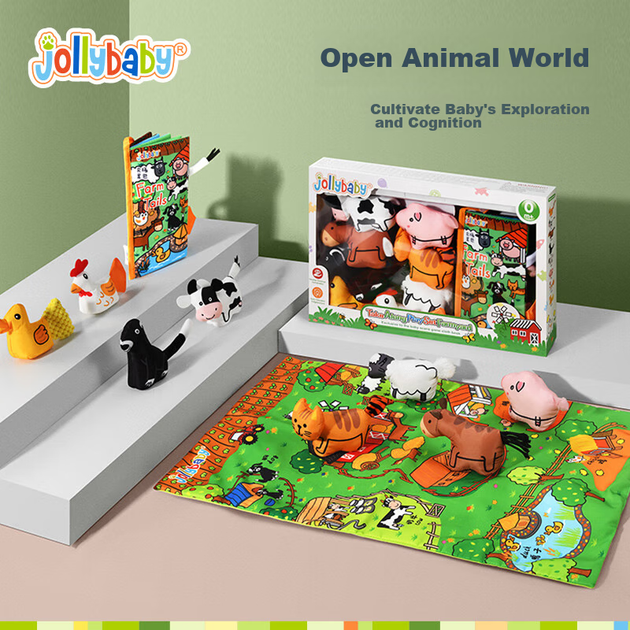 Игрушка для раннего развития Jollybaby 0-1 Year Old Baby 0-1 Year Old Touch And Feel 3D Cloth Book Gift Box, Farm 3D Cloth Book Gift Box - Фото 6 Игрушка для раннего развития Jollybaby 0-1 Year Old Baby 0-1 Year Old Touch And Feel 3D Cloth Book Gift Box, Farm 3D Cloth Book Gift Box - изображение 6