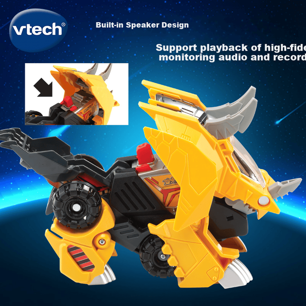 Детская игрушка VTech: трансформирующийся динозавр-хранитель Трицератопс, строительная техника, для детей 3-8 лет, подарок на праздник для мальчиков. - изображение 5