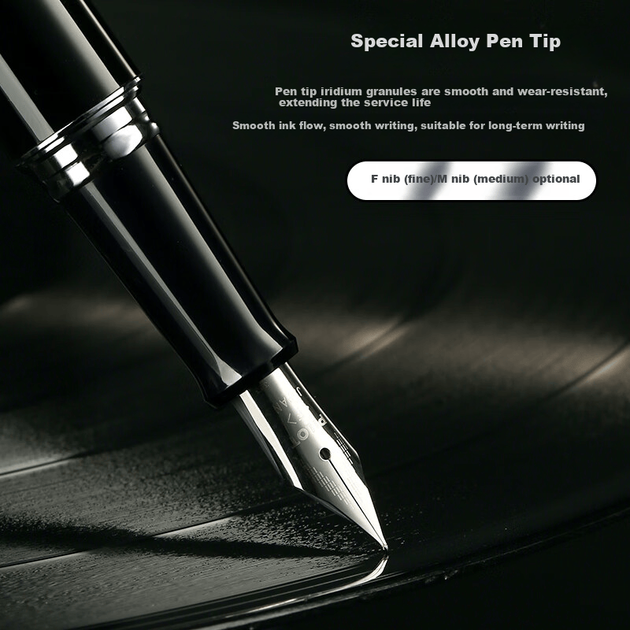 Авторучка PILOT 88G, бізнес-ручка, металевий корпус, практична для офісного використання, практика письма студентами, подарунок для каліграфії дорослим, FP-MR1, чорний однотонний візерунок, перо M - зображення 2