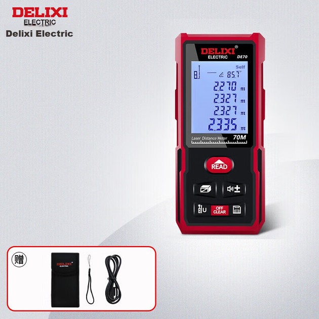 Лазерный дальномер DELIXI ELECTRIC, перезаряжаемая версия с голосовым управлением, электронный измерительный прибор, бытовая электронная линейка, инструмент для измерения помещений, 70 метров. - Фото 6 Лазерный дальномер DELIXI ELECTRIC, перезаряжаемая версия с голосовым управлением, электронный измерительный прибор, бытовая электронная линейка, инструмент для измерения помещений, 70 метров. - изображение 6