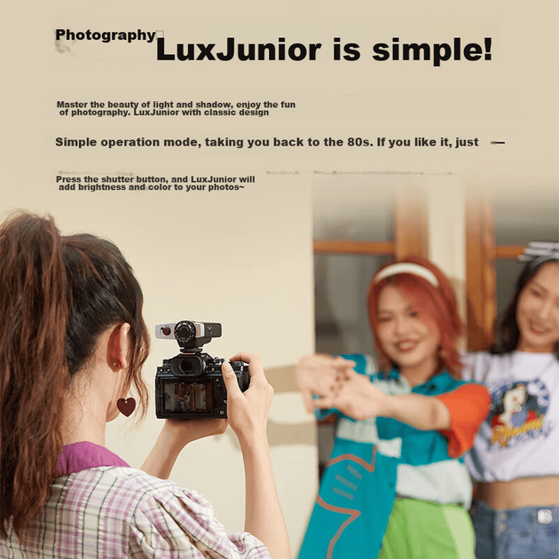 Винтажная вспышка Godox Lux Junior, внешний светильник для горячего башмака зеркальных и беззеркальных камер с вращающейся головкой, совместим с Sony/Fuji/Canon/Nikon, универсальный портативный мини-светильник для горячего башмака. - изображение 4