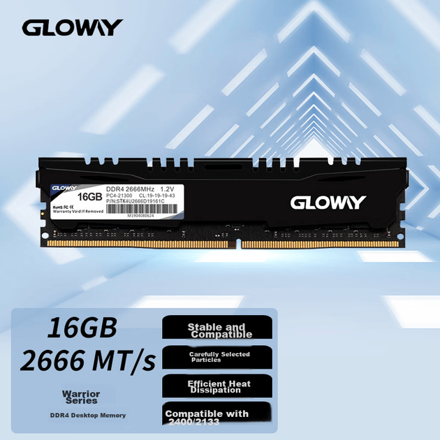 Модуль пам'яті Gloway 16 ГБ DDR4 2666 для настільних комп'ютерів, Hanjiang Mijiao, вибрані мікросхеми, оновлення аксесуарів для комп'ютерів CL19 зі штучним інтелектом - Фото 6 Модуль пам'яті Gloway 16 ГБ DDR4 2666 для настільних комп'ютерів, Hanjiang Mijiao, вибрані мікросхеми, оновлення аксесуарів для комп'ютерів CL19 зі штучним інтелектом - изображение 6