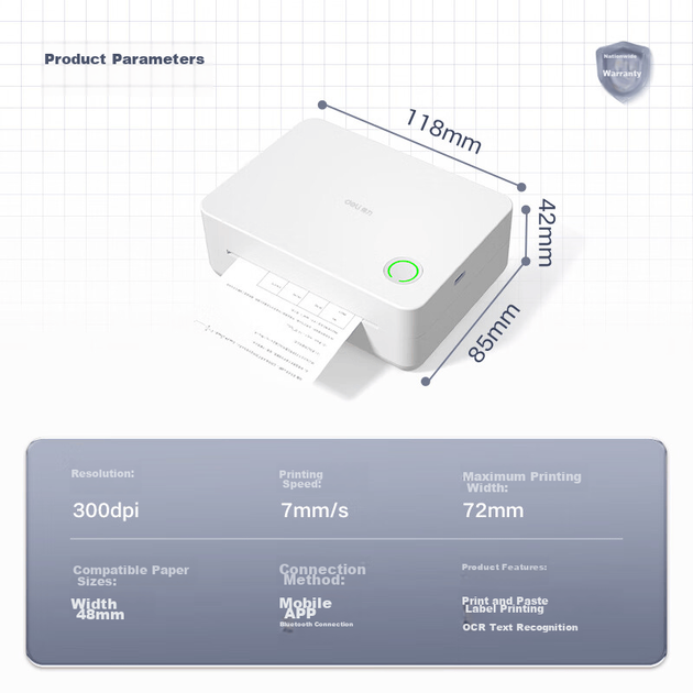 Принтер для виправлення помилок Deli Meow Meow Machine X5S, 3-дюймовий широкоформатний надвисокої чіткості з виправленням помилок, помічник з домашнього завдання, міні-портативний фототермічний принтер для студентів без копіювання - изображение 5