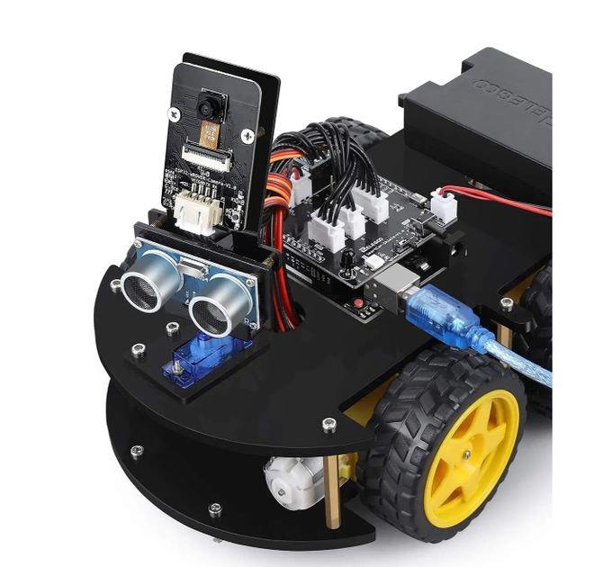 Робот-конструктор ELEGOO Smart Car V4.0 с камерой, Arduino UNO R3, Bluetooth, учебный набор программирования - изображение 4